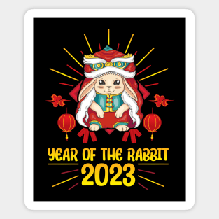 Good Luck Zodiac Happy Chinese New Year of the Rabbit Magnet